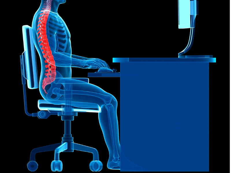 Duy trì tư thế đúng khi ngồi và đứng giúp hạn chế bị vẹo cột sống