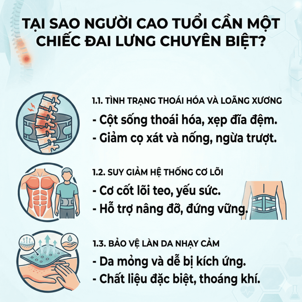 Tại sao người cao tuổi cần một chiếc đai lưng chuyên biệt?
