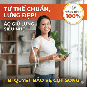 Áo giữ thẳng lưng siêu nhẹ: Bí quyết bảo vệ cột sống "tàng hình"