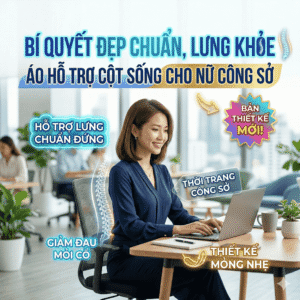 Áo hỗ trợ cột sống cho nữ công sở: Bí quyết đẹp chuẩn, lưng khỏe