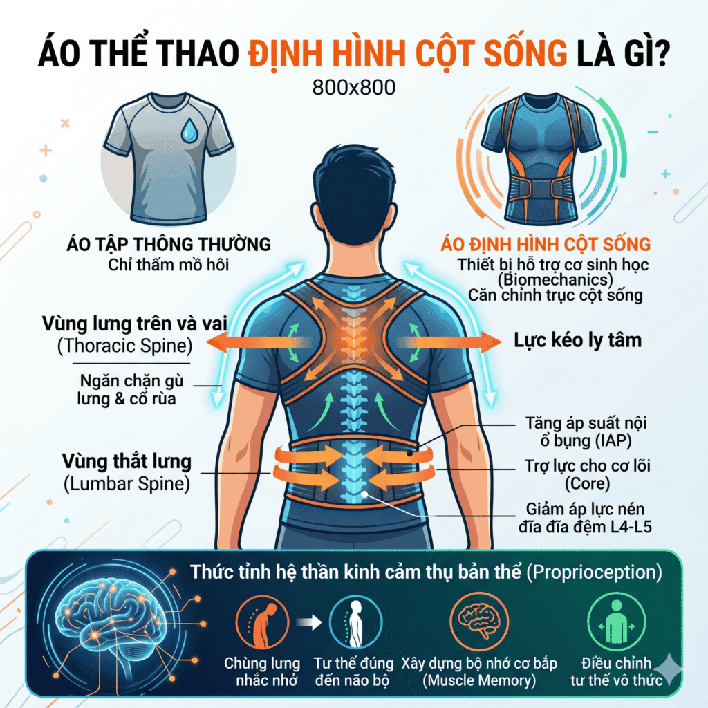 Áo thể thao định hình cột sống là gì?