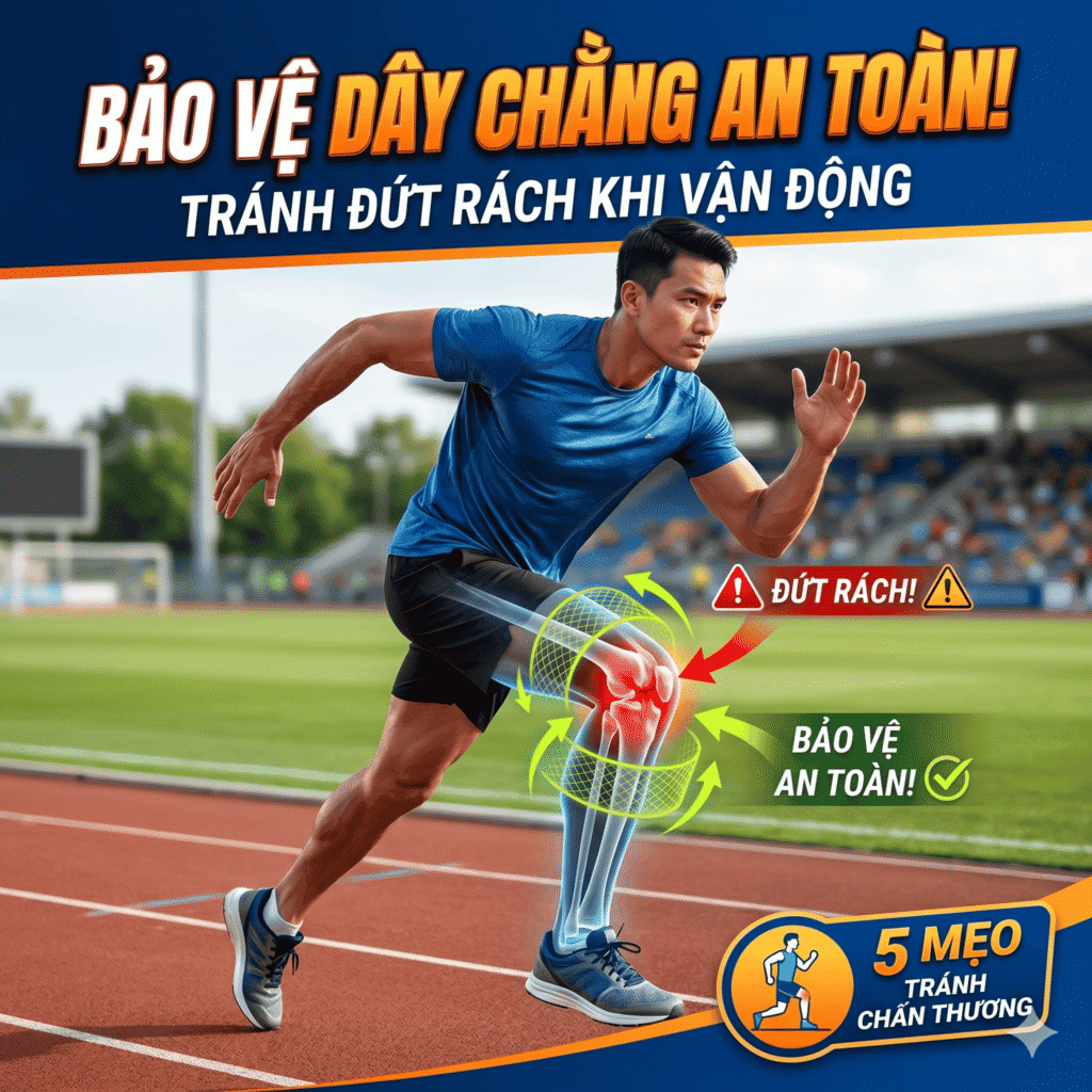 5️⃣Cách bảo vệ dây chằng an toàn, tránh đứt rách khi vận động - bonbone