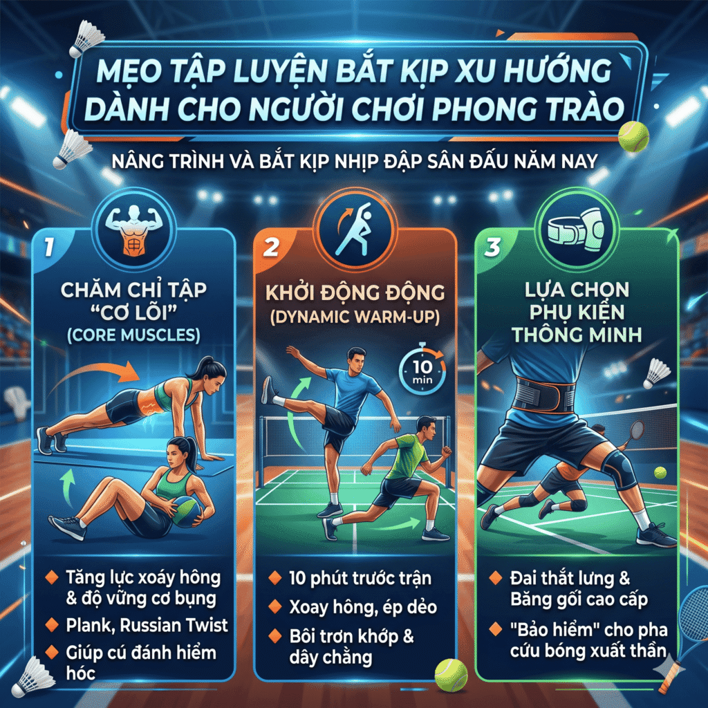 Mẹo tập luyện bắt kịp xu hướng dành cho người chơi phong trào