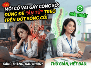 Mỏi cổ vai gáy công sở: Đừng để "nổi đau" treo trên đốt sống cổ