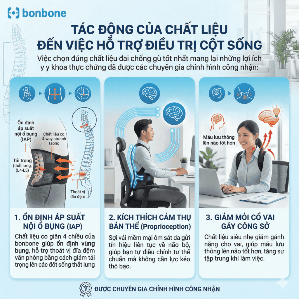 Tác động của chất liệu đến việc hỗ trợ điều trị cột sống