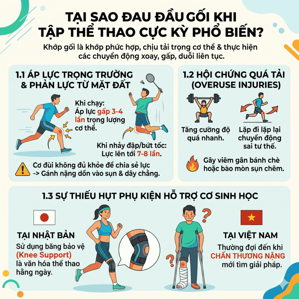 Tại sao đau đầu gối khi tập thể thao lại cực kỳ phổ biến?