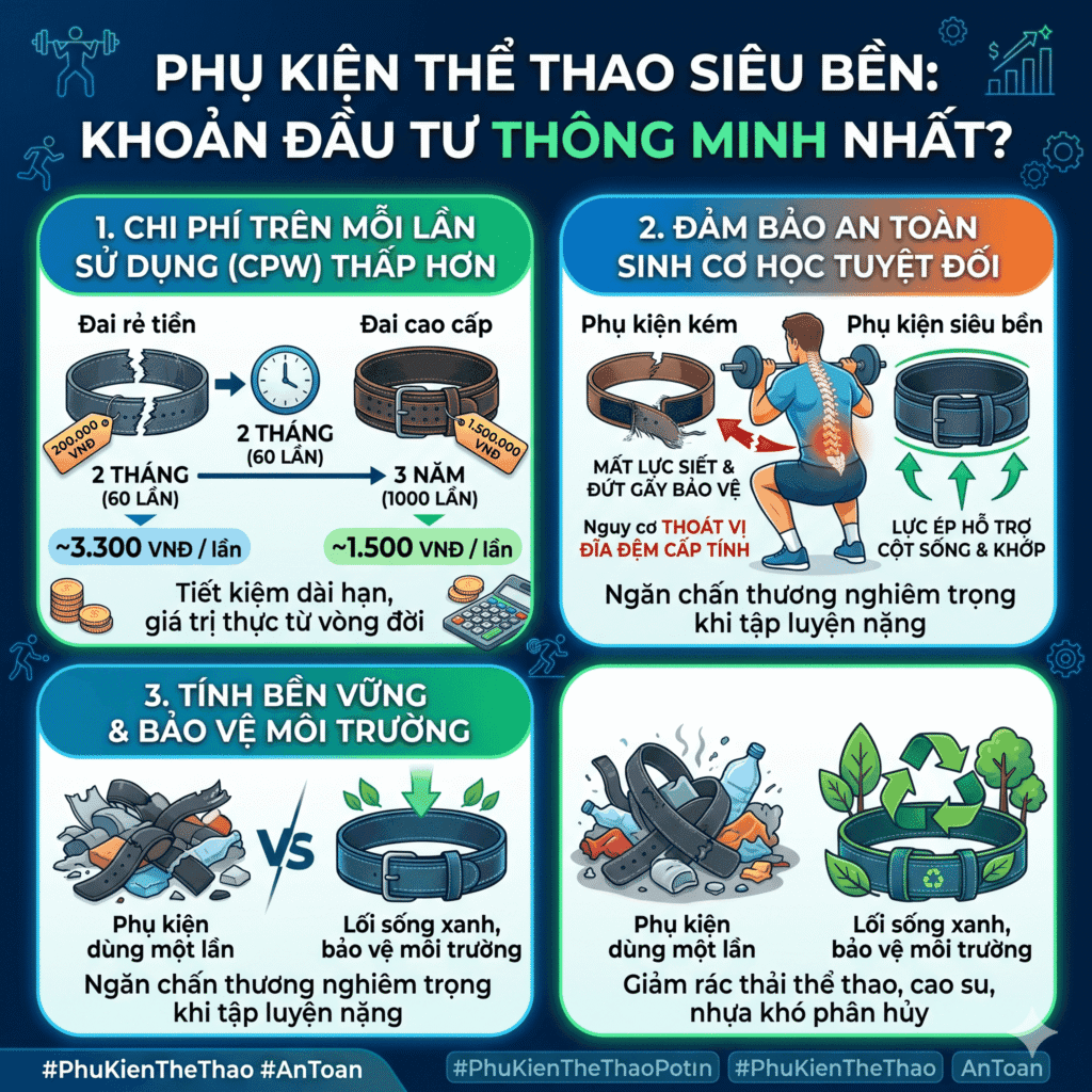 Tại sao "phụ kiện thể thao siêu bền" lại là khoản đầu tư sinh lời nhất?