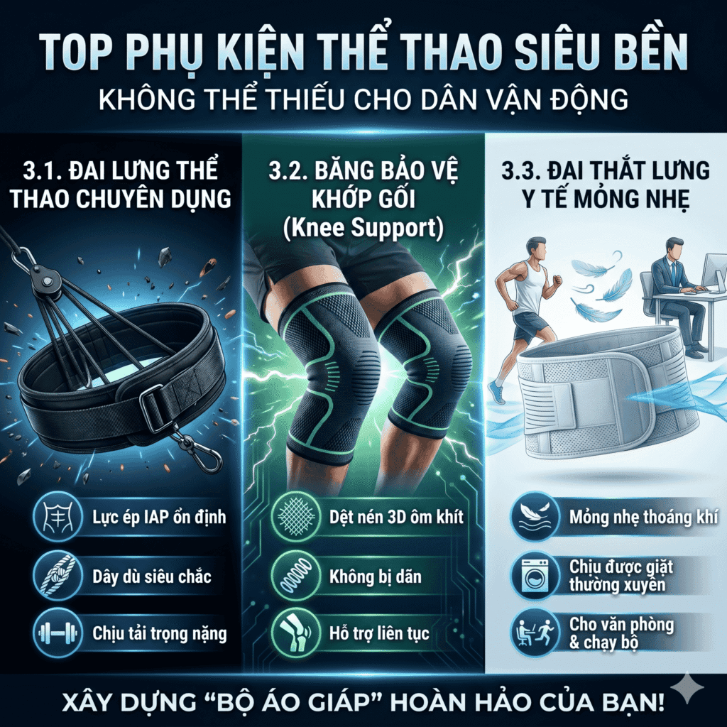 Top phụ kiện thể thao siêu bền không thể thiếu cho dân vận động