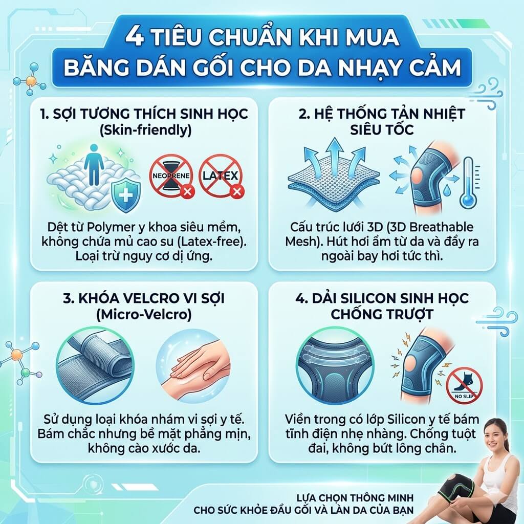 4 Tiêu chuẩn khi mua băng dán gối cho da nhạy cảm