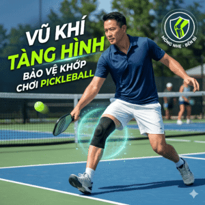 Đai gối mỏng nhẹ chơi Pickleball: Vũ khí tàng hình bảo vệ khớp