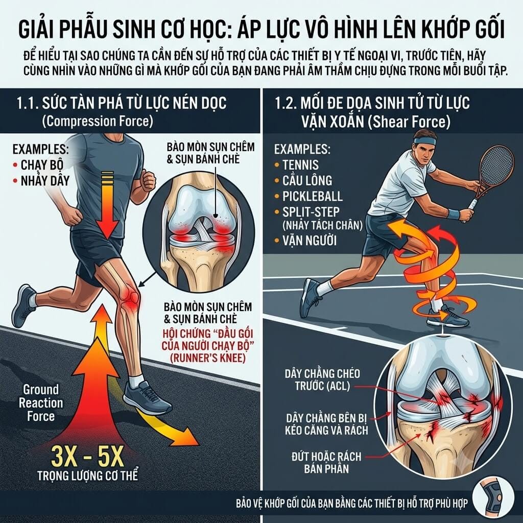 Giải phẫu sinh cơ học: Áp lực vô hình lên khớp gối