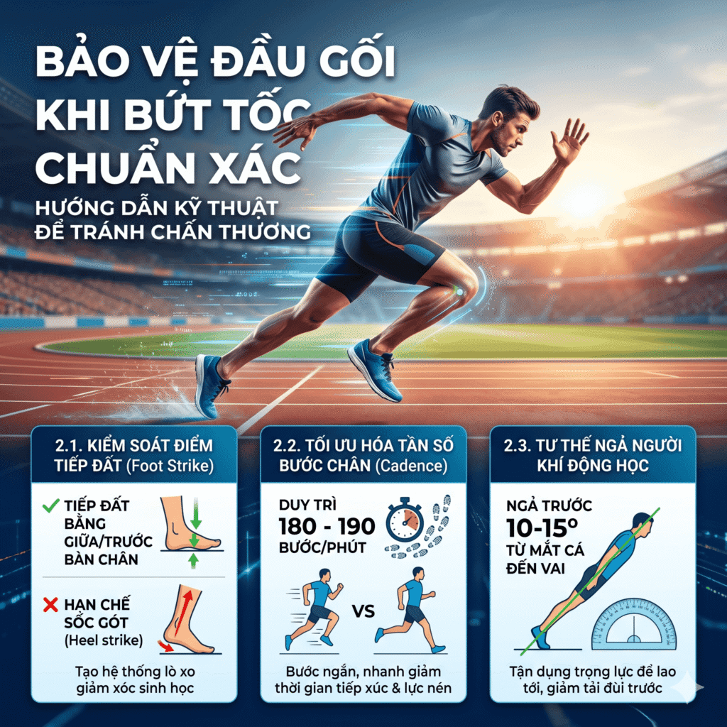 Hướng dẫn kỹ thuật: Cách bảo vệ đầu gối khi bứt tốc chuẩn xác