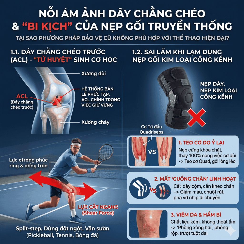 Nỗi ám ảnh dây chằng chéo & "Bi kịch" của nẹp gối truyền thống