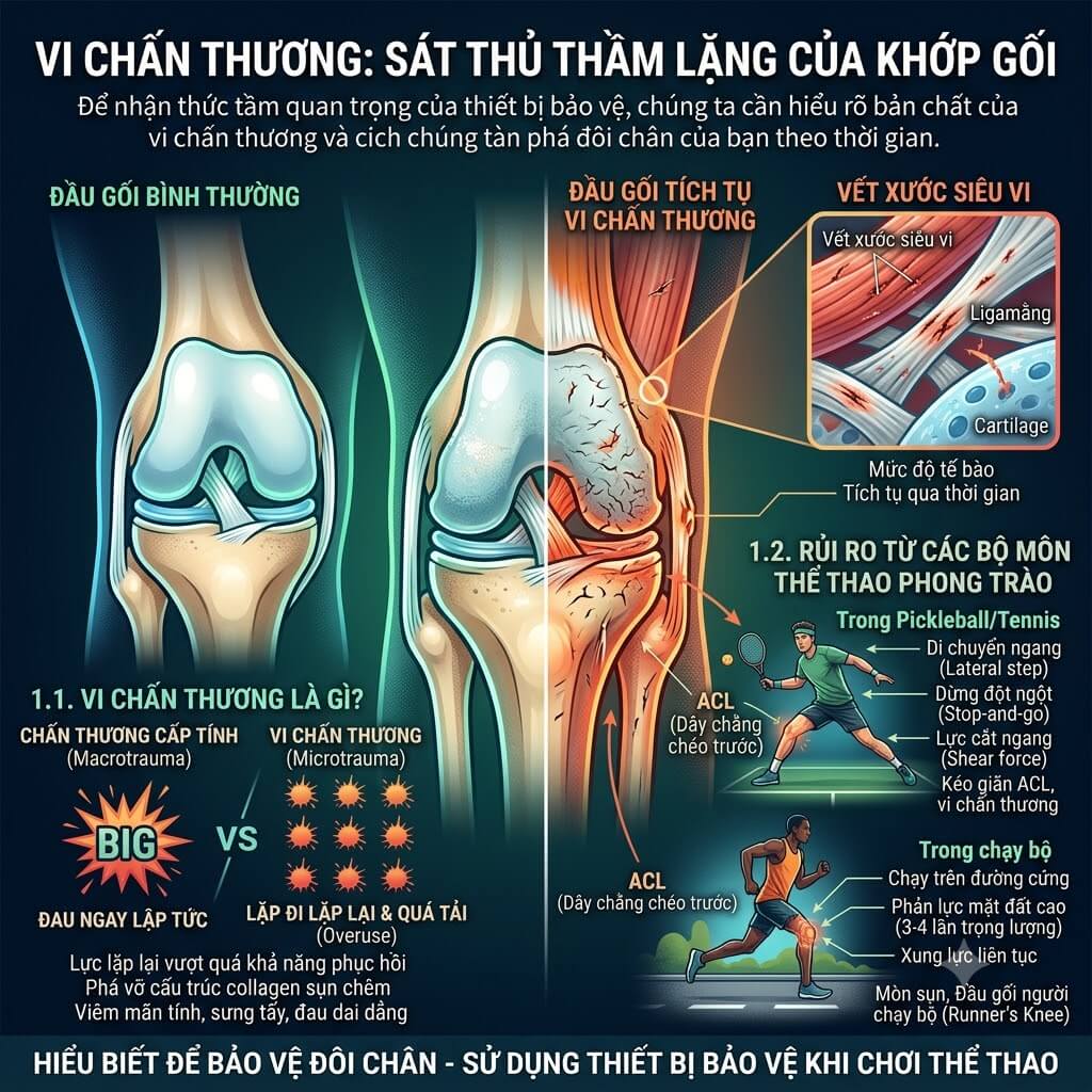 Vi chấn thương (Micro-injuries): "Sát thủ thầm lặng" của khớp gối