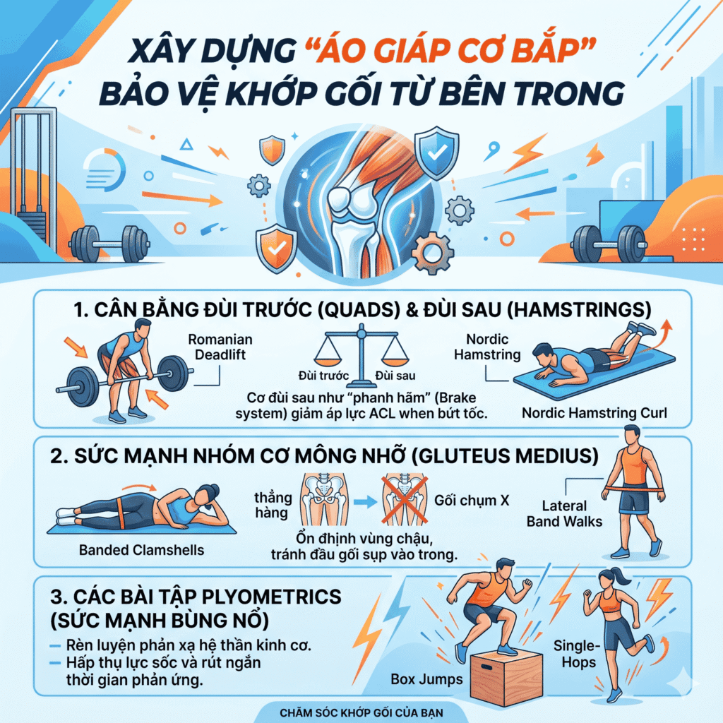 Xây dựng "Áo giáp cơ bắp" bảo vệ khớp gối từ bên trong