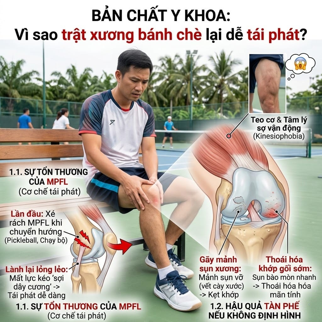 Bản chất y khoa: Vì sao trật xương bánh chè lại dễ tái phát?