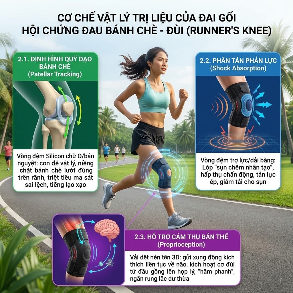 Cơ chế vật lý trị liệu của đai gối Runner's Knee