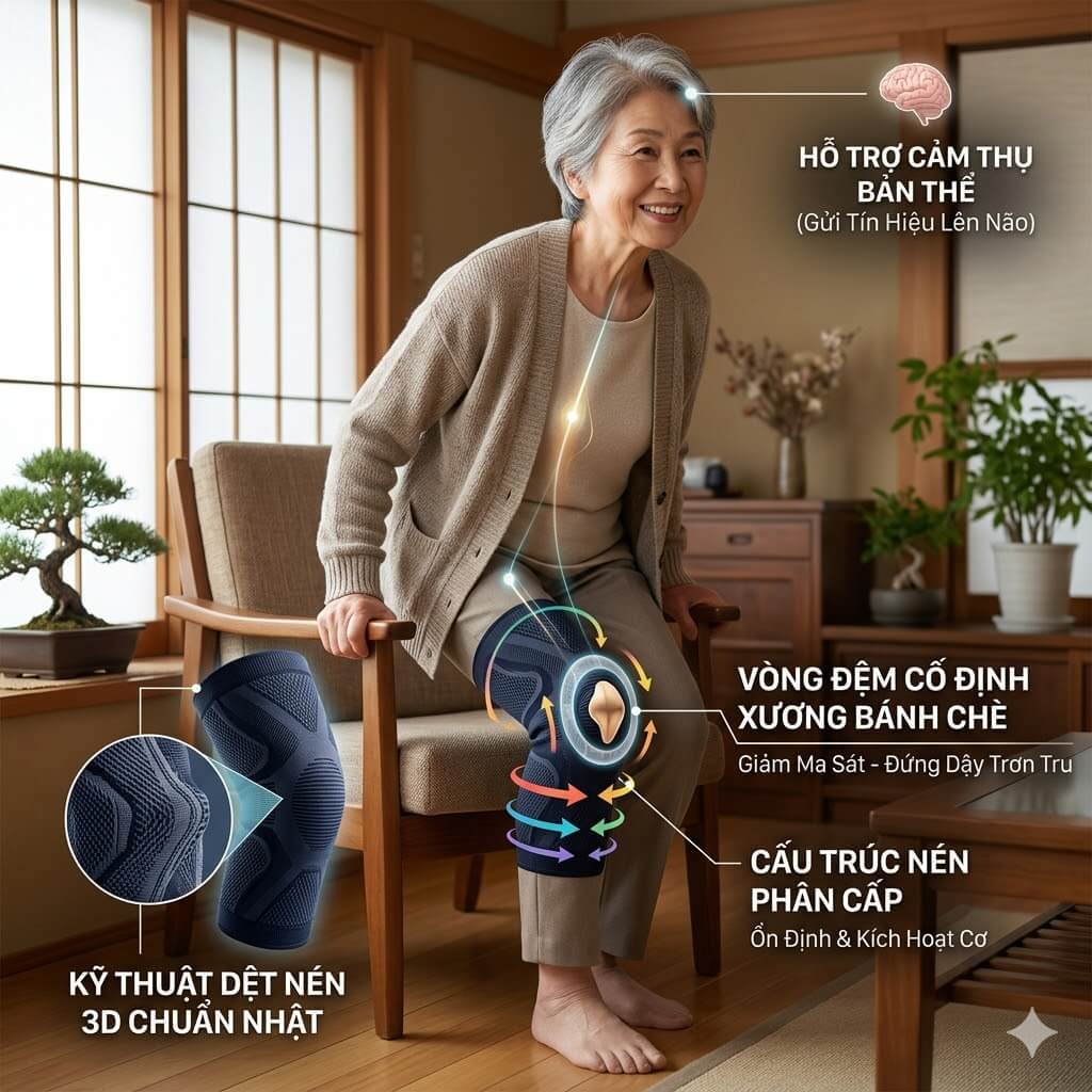 Công nghệ trợ lực của đai gối Nhật Bản hoạt động ra sao?