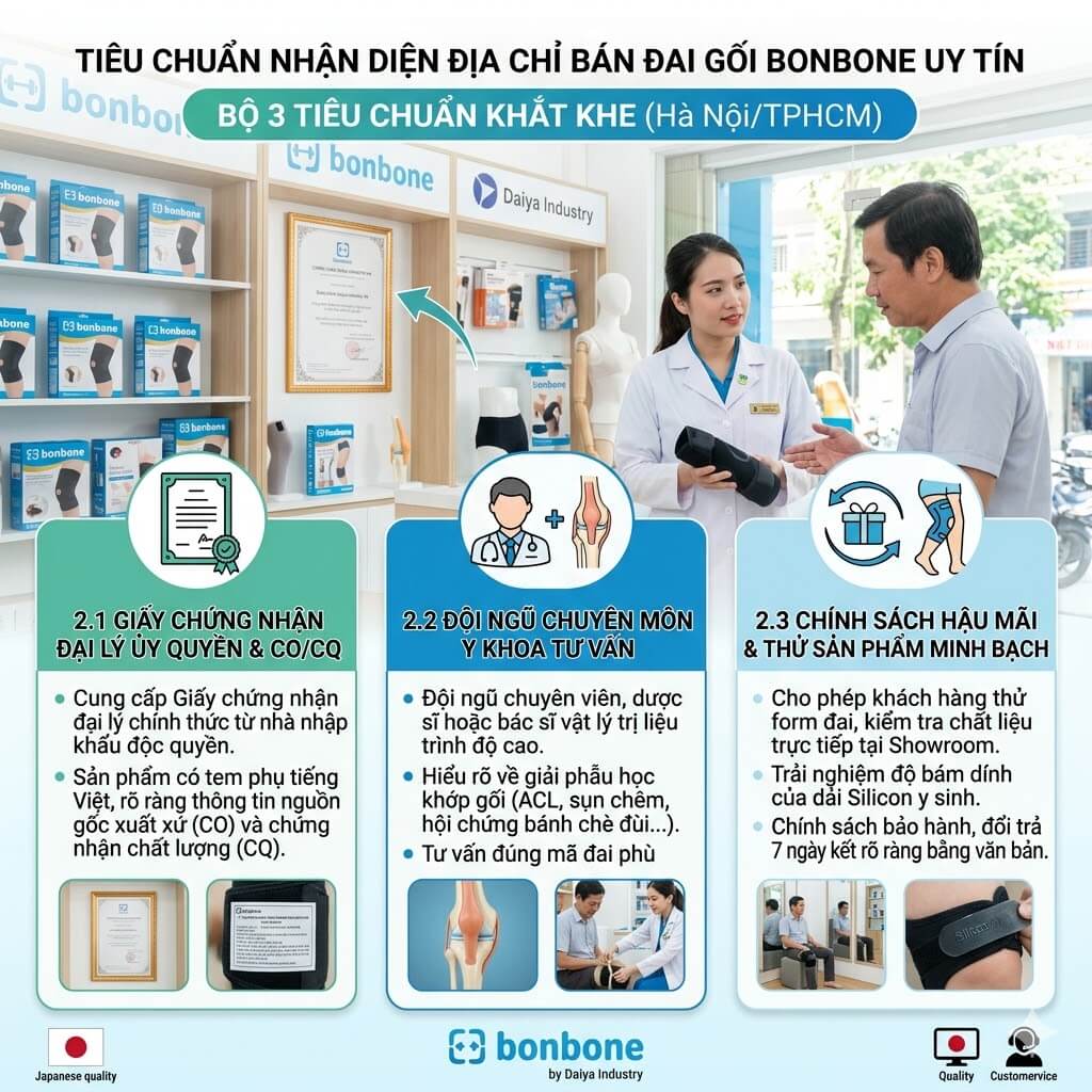Hệ thống bonbone: Địa chỉ bán đai gối bonbone tại Hà Nội/TPHCM hiện nay