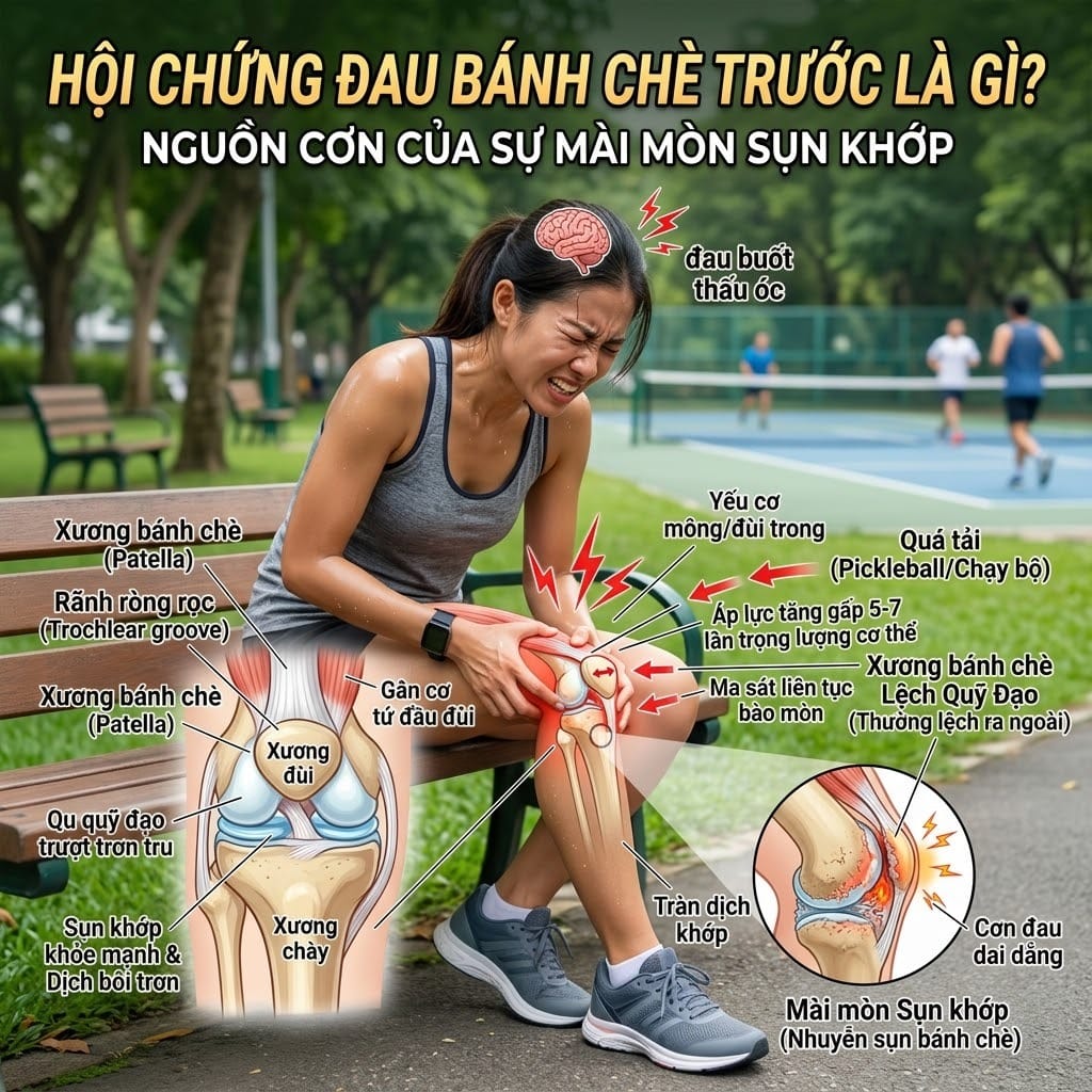 Hội chứng đau bánh chè trước là gì? Nguồn cơn của sự mài mòn