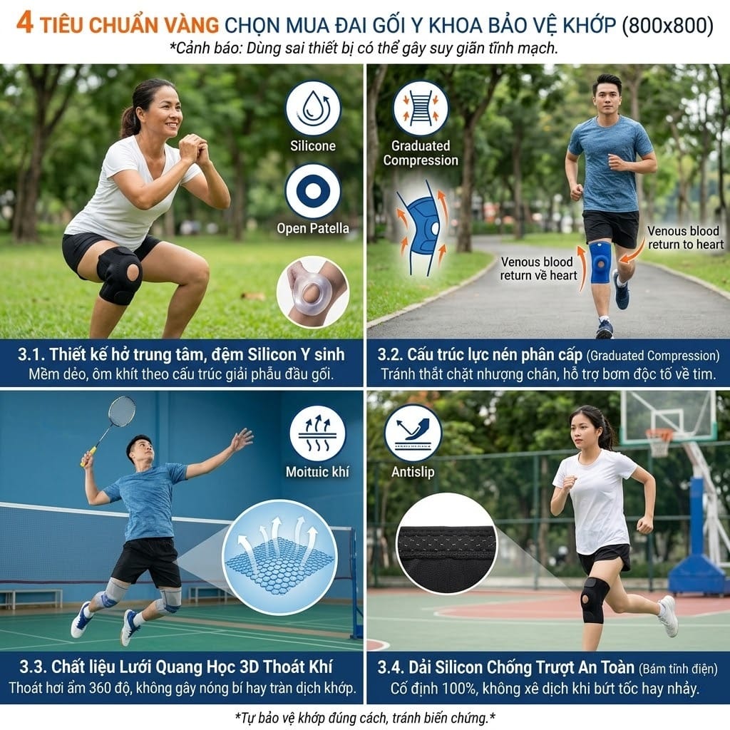 Tiêu chuẩn khi chọn mua thiết bị y khoa bảo vệ khớp