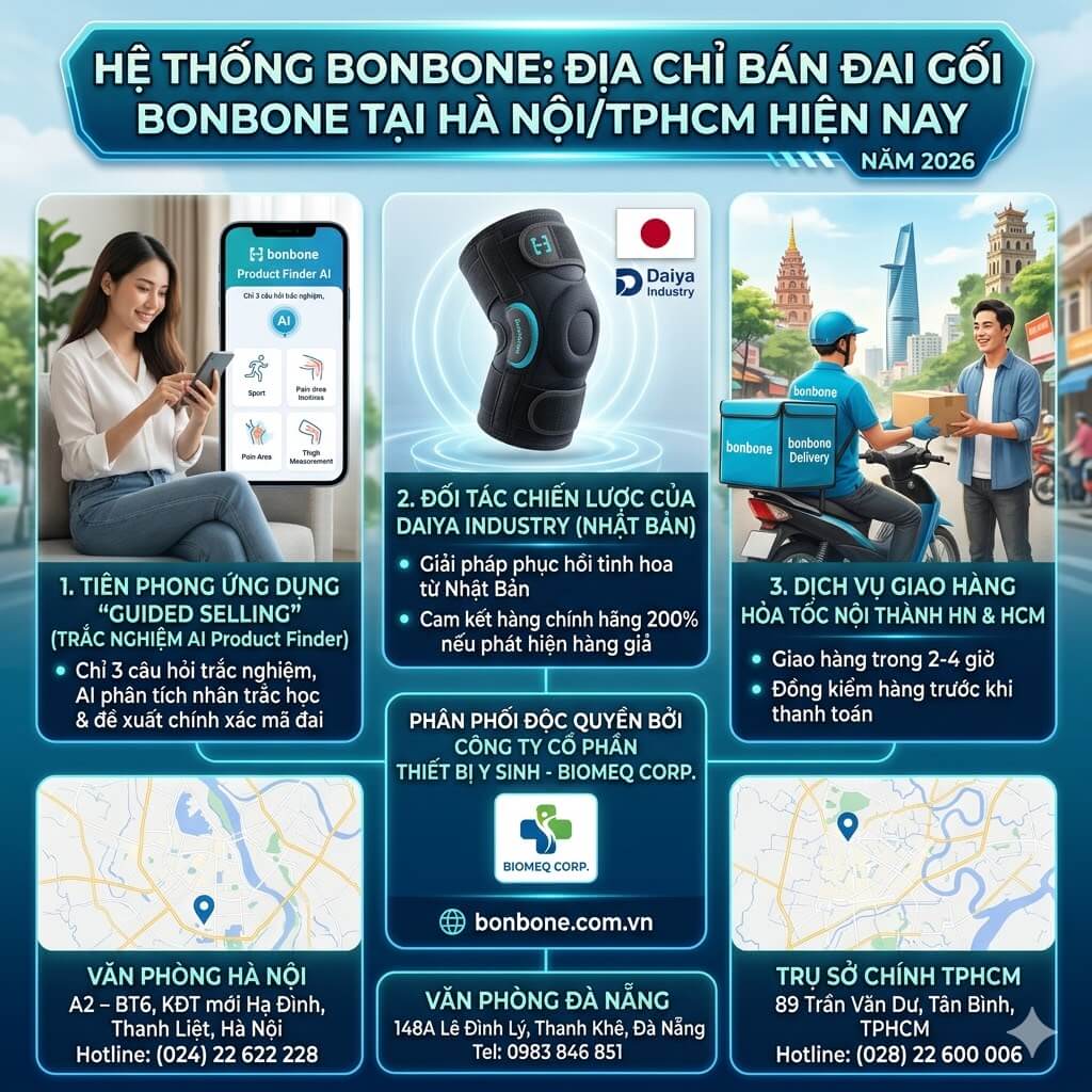 Tiêu chuẩn nhận diện địa chỉ bán đai gối bonbone uy tín