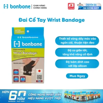 Đai cố định cổ tay Bonbone Wrist Bandage giữ khớp cổ tay và bàn tay chắc chắn tránh bị lật chấn thương