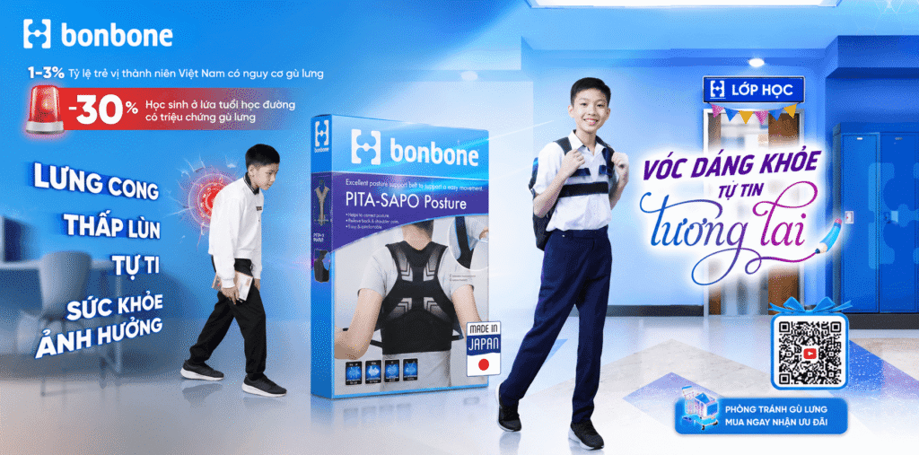 Đai chống gù lưng bonbone Pita Sapo
